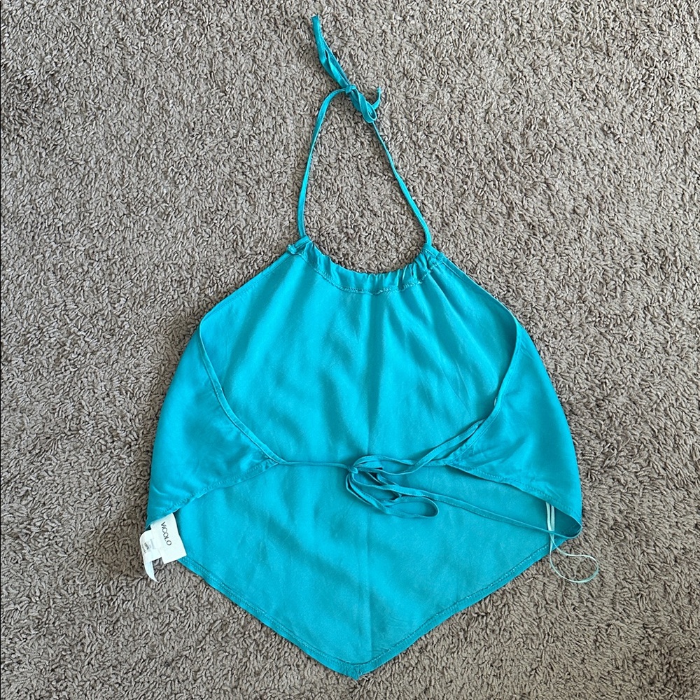 ViCOLO Teal Halter Top - Picture 5 of 9